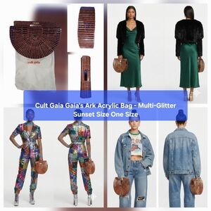 Cult Gaia Gaia's Ark Acrylic Bag - Multi-Glitter Sunset Size One Size